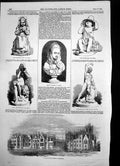 Antique Print St Elfins Schools Warrington Sculptures Prayer Siers Son1853 19th