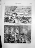 Antique Old Print Battle Before Estella Zabal Prizes Orphan Home Surrey 1874