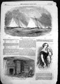 Antique Old Print Mdlle Jenny Ney Italian Opera London Yacht Club Match 1855