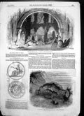 Antique Old Print Opera Berta Haymarket Theatre Sea Cucumber Aquarium 1855 19th