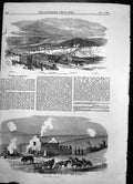 Old Print Siege Sebastopol Ruined Cottage English Sentry Cossack Gun 1854 19th