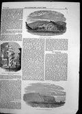 Antique Old Print Army Post Offices Pera Balaclava Harbour Cape Pherient 1854