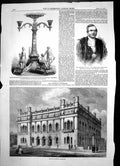 Antique Print New Townhall Blackburn Middlesex Election Sheriff Mechi 1857 19th