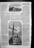 Antique Old Print St Hildas Schools Middlesborough Church West Hackney 1870