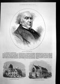 Antique Old Print James Murray Md St Barnabas Church Rotherhithf Pimlico 1872