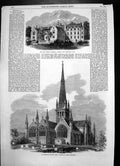 Antique Old Print German Hospital Dalston St Nicholas Church Gt Yarmouth 1864