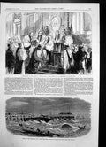 Antique Old Print Consecration Bishop Peterborough Wreck Great Yarmouth 1868