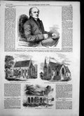 Antique Old Print Norman Arches Winchester Cathedral Eng Church Ortakeoi 1856