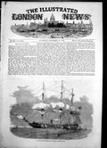 Original Old Antique Print Hm New Screw Steam Frigate Shannon 51 Guns 1856