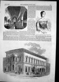 Antique Old Print Queen Sandwich Islands Wooburn Church Bucks Restored 1856