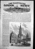 Original Old Antique Print Holy Gate Moscow City Clock Spires Buildings 1856