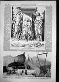 Original Old Antique Print New Mantegna National Gallery Scriptural Museum 1856