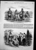 Old Print St Petersburg Fete Costume Russian Peasants Fruit Sellers 1855 19th