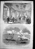 Antique Print Emperor French Buckingham Palace Depart Empress Steamer 1855 19th