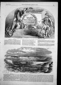 Antique Old Print Valley Inkerman Monument Dead Battles Alma Balaclava 1855