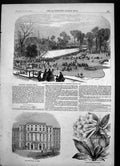 Antique Old Print Hotel Munsch Vienna Horticultural Soc Kensington Gore 1855