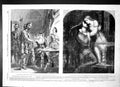 Original Old Antique Print Abdication Mary Queen Scots Romeo Juliet 1855 19th