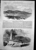 Old Print Roman Lead Mines Villa Shropshire Circle Stones Excavations1856 19th