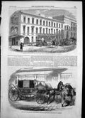 Antique Old Print Home Count De Morny St Petersburg Coach Earl Granville 1856