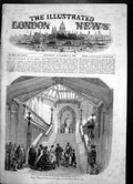 Antique Old Print Arrival King Sardinia Windsor Castle Grand Staircase 1855