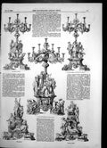 Original Old Antique Print Plate Gsmiths Michael Angelo Benvenuto Cellini 1855