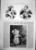 Old Print Queens Historical Ball 1842 Prince Wales 1843 Jubilee Year 1886 19th