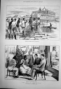 Antique Old Print War Soudan Baker Pasha Massowar Arrival Spies Sinkat 1884