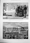Antique Print Queen Royalinfirmary Edinburgh Duke Clyde Ship Cumberland1881