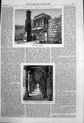 Old Antique Print Kylas Ellora Colonnade Hindu Pillars Kootub Delhi 1870 19th