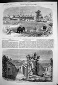 Antique Print East India Railway Burdwan Canosa Excavations Greek Tomb1855 19th