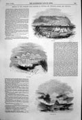 Antique Print Overland Mail Capture Gwalior Hill Forts Fortified Post 1844 19th