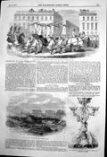 Antique Old Print Cyclone Bombay Birmese Envoy Calcutta Letter King Ava 1855