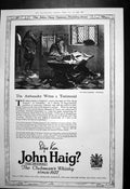 Original Old Vintage Print John Haig Clubmans Whisky Distillers Fife 1923 20th