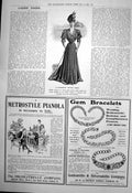 Antique Print Chiffon Visiting Dress Gem Bracelets Gsmiths Silversmiths1906