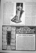 Old Print Smart Silk Dress Public Interest Antipon Remedy Corpulence 1906 20th