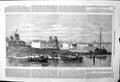 Antique Old Print Works Great Railway Bridge Dort Holland Yachts Boats 1869