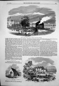 Old Print English Church Riverdale S Africa Yverdum Station Neuchatel1855 19th