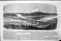Original Old Antique Print Wrought Iron Lattice Bridge Over Ebro Spain 1862