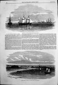 Old Departure British Expedition Tien-Tsin Square Fort Outworks 1855 Victorian