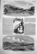 Antique Print New Zealand Chief Horato Tanewa Kawan Hutt River Bridge 1855 19th