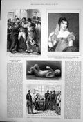 Antique Old Print Attempt Shoot Queen Roderick Maclean Countess Essex 1882 19th