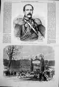 Antique Print Marriage Quiddenham Norfolk Earl Albemarle Gen Todleben 1864 19th