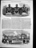 Old Antique Print Ministers State Japan Compensation Money Hms Pearl 1863 19th