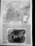 Antique Print Plan Constantinople Suburbs Interior Monastery Balaclava 1856