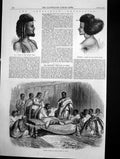 Antique Old Print Kassai Prince Tigre Ali Mahomed Shohos Danakil Tribe 1868