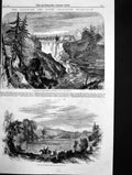 Old Grand Falls Lake Superior Ford Roseau River Indian Fish Weir 1858 Victorian