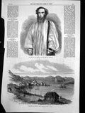 Original Old Antique Print Dr Bromby Bishop Tasmania Hammerfest Norway 1864