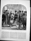 Original Old Antique Print Division House Commons Members Passing Tellers 1882