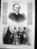 Antique Old Print Paris Fashions May Rev Joshua Hughes Bishop St Asaph 1870