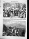Antique Old Print Princess Olympic Theatre Gunpowder Explosion Bryn Mawr 1870